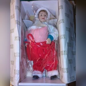 Scotty Plays Santa 14" Rhodes Studio Doll Orig Box Norman Rockwell Ashton Drake